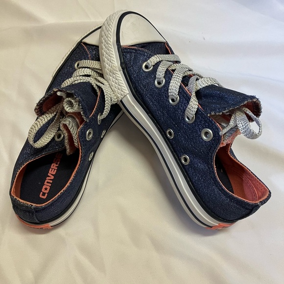 Converse Blue and White Chuck Taylor Sneakers - Picture 3 of 12